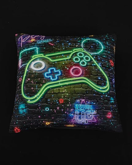 NINENINE Gaming Bedding Sets for Boys, 6PCS Queen Size Comforter Sets for Boys,Gamer Bedding Bed in A Bag Comforter Sheet Set(1Comforter,1Flat Sheet,1Fitted Sheet,1Cushion Cover,2Pillowcases)… - LeafyLoom