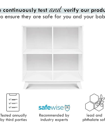 DaVinci Otto Convertible Changing Table and Cubby Bookcase in White - LeafyLoom