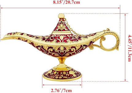 Vintage Legend Aladdin Lamp Magic Genie Wishing Light,Collectable Rare Classic Arabian Costume Props Lamp Tabletop Decor Crafts for Home/Wedding Decoration&Gift for Party/Halloween/Birthday - LeafyLoom