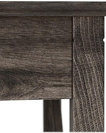 Bush Furniture Key West 60W L Shaped Desk with 2 Drawer Mobile File Cabinet in Dark Gray Hickory - LeafyLoom