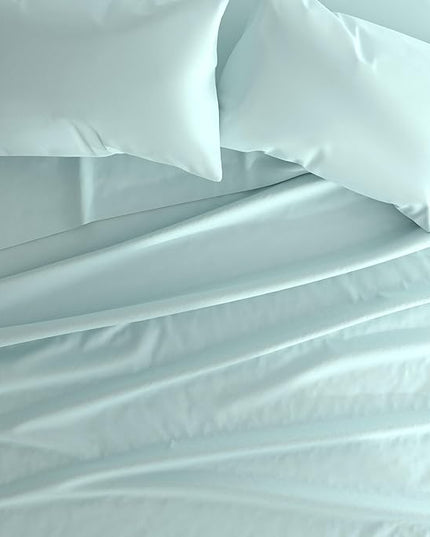 Linen Market Bed Sheets for Queen Size Bed (Aqua) - Sleep Better Than Ever with These Soft and Cooling Queen Sheets - Deep Pocket Fits 16" Thick Beds - 4 Piece Queen Sheet Set - LeafyLoom