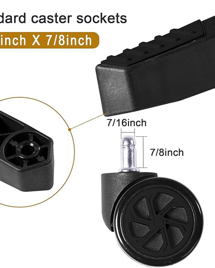 28 inch Nylon Gaming Chair Base Replacement with 5 Casters, Heavy Duty Office Chair Base Part - LeafyLoom