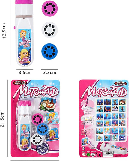 Georgie Porgy Children Projector Toys Educational Science Set Wall Ceiling Tent Torch Flashlight for Kids Gifts for Boys Girls (Mermaid) - LeafyLoom