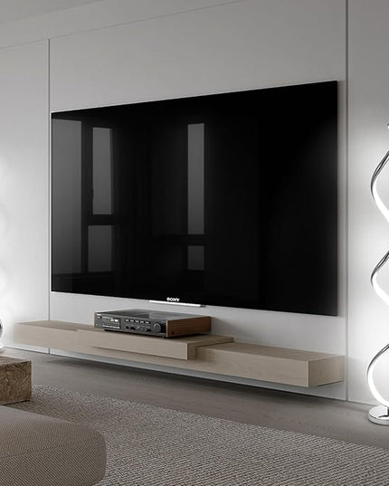 Spiral LED Floor Lamp for Living Room,40W Modern Floor Lamps with Remote Control, 3 Colors Stepless Dimmable Floor Standing Lamp Reading Corner Floor Tall Lamp for Bedroom Office - Chrome - LeafyLoom