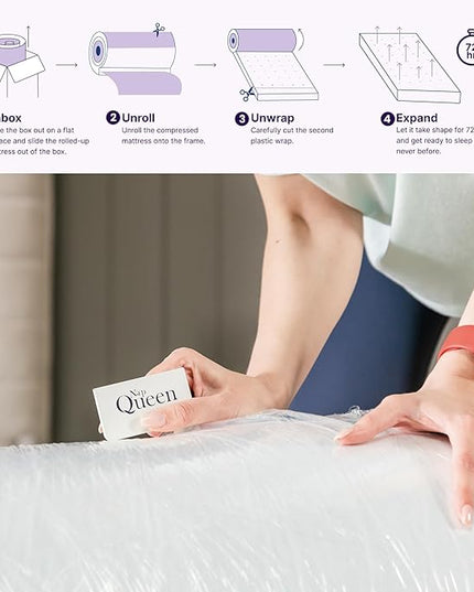 NapQueen 6 Inch Cooling Gel Twin Size Medium Firm Memory Foam Mattress, Bed in a Box, White - LeafyLoom