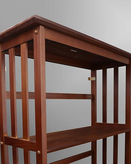Casual Home Mission Style 5-Shelf Bookcase, Walnut - LeafyLoom