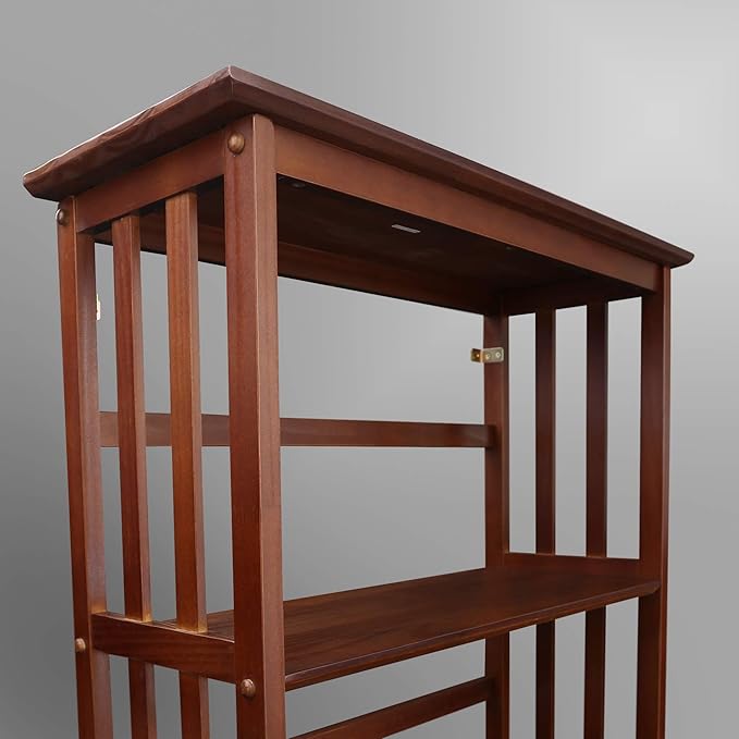 Casual Home Mission Style 5-Shelf Bookcase, Walnut - LeafyLoom