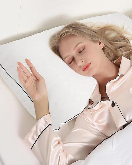 HIMOON Bed Pillows for Sleeping 4 pack,Standard Size Cooling Pillows Set of 4,Top-end Microfiber Cover for Side Stomach Back Sleepers - LeafyLoom