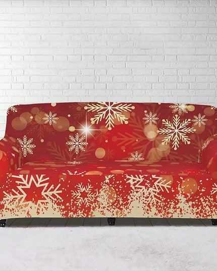 FKELYI Christmas Snow Sofa Slipcover Stretch Sofa Couch Cover for Living Room Non-Slip Furniture Protector Washable Sofa Slipcovers L FKELYI