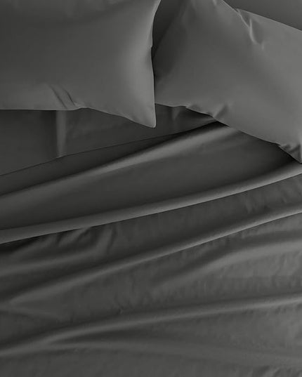 Linen Market Bed Sheets for Queen Size Bed (Gray) - Sleep Better Than Ever with These Soft and Cooling Queen Sheets - Deep Pocket Fits 16" Thick Beds - 4 Piece Queen Sheet Set - LeafyLoom