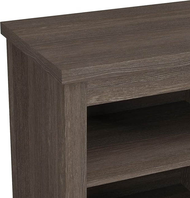 Flash Furniture Kilead TV Stand for up to 80" TVs - Modern Espresso Finish - 65" Engineered Wood Framed Media Console - 6 Open Storage Compartments - LeafyLoom