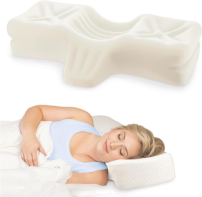 Cervical Orthopedic Foam Sleeping Pillow; For Neck, Shoulder, and Back Pain Relief; Helps Spinal Alignment; Back and Side Sleeping, Firm - Large - LeafyLoom