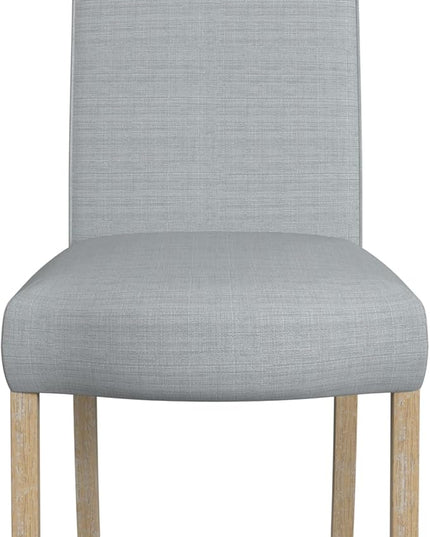 HomePop Classic Parsons Dining Chairs, Light Gray Woven(Set of 2) - LeafyLoom