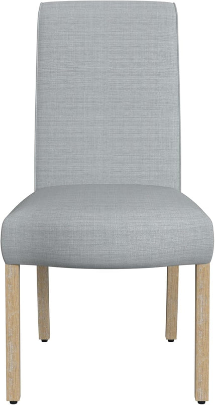 HomePop Classic Parsons Dining Chairs, Light Gray Woven(Set of 2) - LeafyLoom