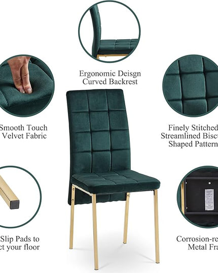 NicBex Haerin-SD-00335-LWJ Dining Chairs, 20.3"x16.1"x36.2", Green - LeafyLoom
