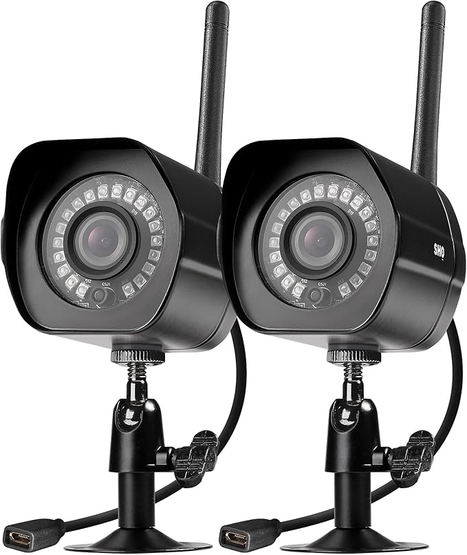 SHO Outdoor Plug-in Smart Security WiFi Camera, 1080P HD Video, IP66 Weatherproof, Motion Detection, Night Vision, Cloud Service, Compatible with Alexa and Google Home, 2 Pack SHO+Smart+Home+%26+Office