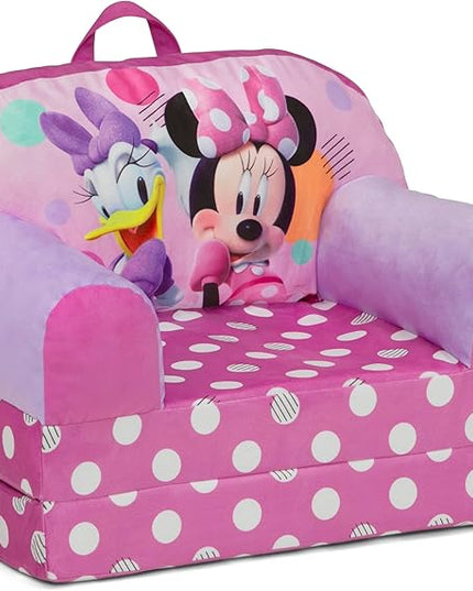 Delta Children Cozee Buddy Flip-Out Kids Chair, Minnie Mouse - LeafyLoom