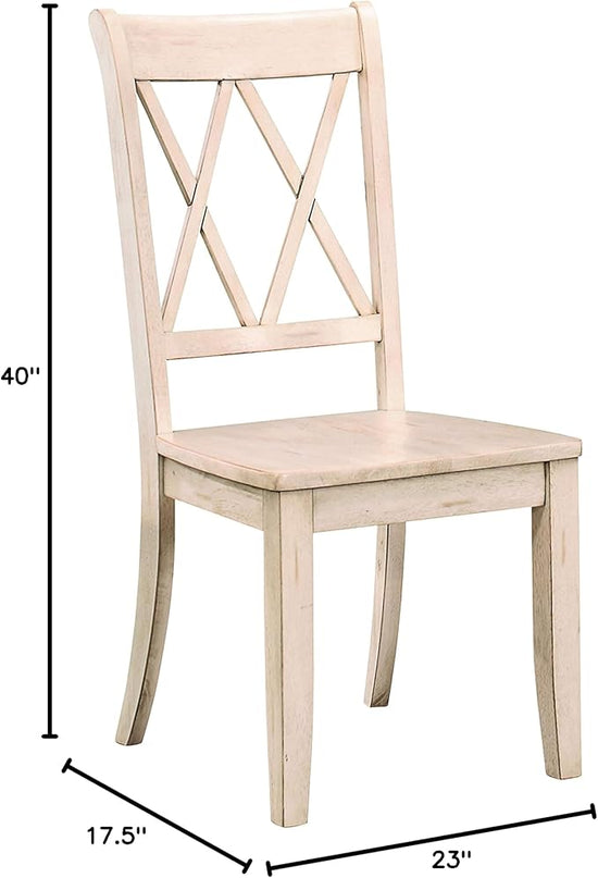 Homelegance Dining Chair (Set of 2), White - LeafyLoom