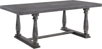 NicBex Dining Table Contemporary Kitchen Table Farmhouse Rustic Square Dining Table, Weathered Gray Oak Rectangular Dining Table, Easy Assembly, Oak - LeafyLoom