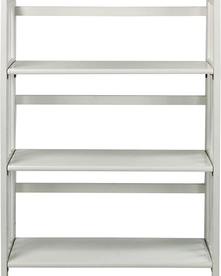 Casual Home 3-Shelf Folding Stackable Bookcase (27.5" Wide)-White - LeafyLoom