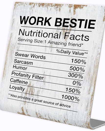 Work Bestie Gifts Funny Coworker Leaving Gifts Sarcastic Farewell Gifts for Coworkers Going Away Gift for Coworker Woman Good Luck Gifts for Coworkers Leaving Colleague Farewell Signs Gift LD6 - LeafyLoom