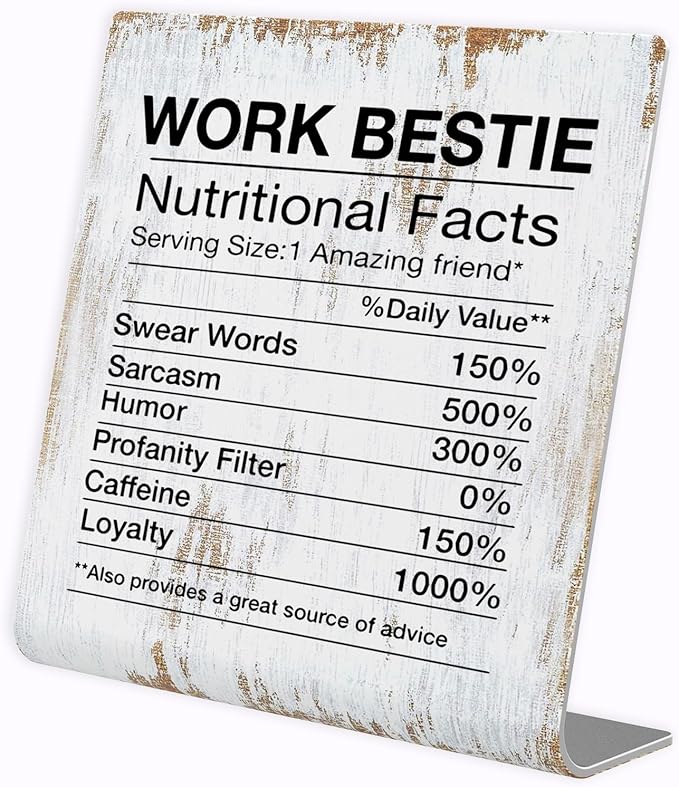 Work Bestie Gifts Funny Coworker Leaving Gifts Sarcastic Farewell Gifts for Coworkers Going Away Gift for Coworker Woman Good Luck Gifts for Coworkers Leaving Colleague Farewell Signs Gift LD6 - LeafyLoom
