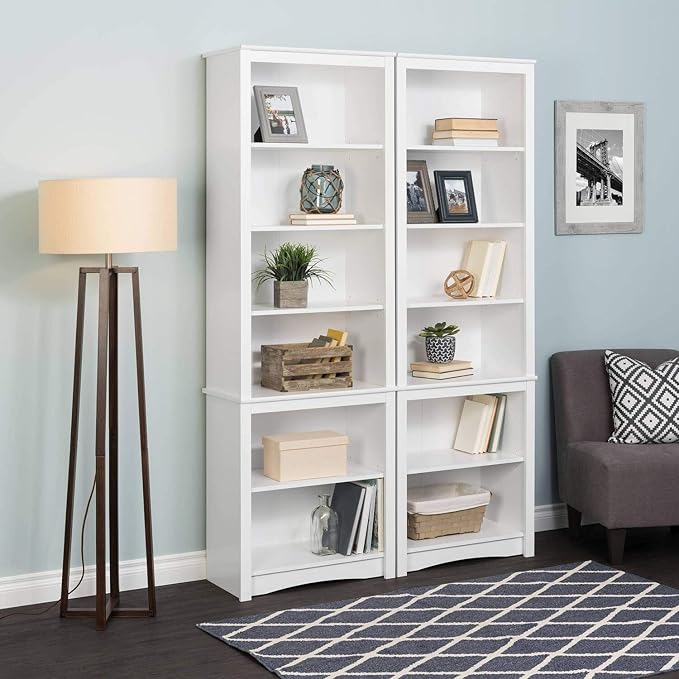Prepac Prepac Home Office Tall 6-Shelf Bookcase - LeafyLoom