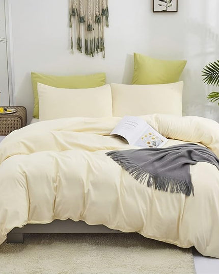 Light Yellow Comforter Set Full Ivory Bedding Set Beige Comforter Set Full Men Breathable Ivory Bedding Set Women Soft Off White Full Ivory Bedding Comforter Set Full Size Off White Comforter - LeafyLoom