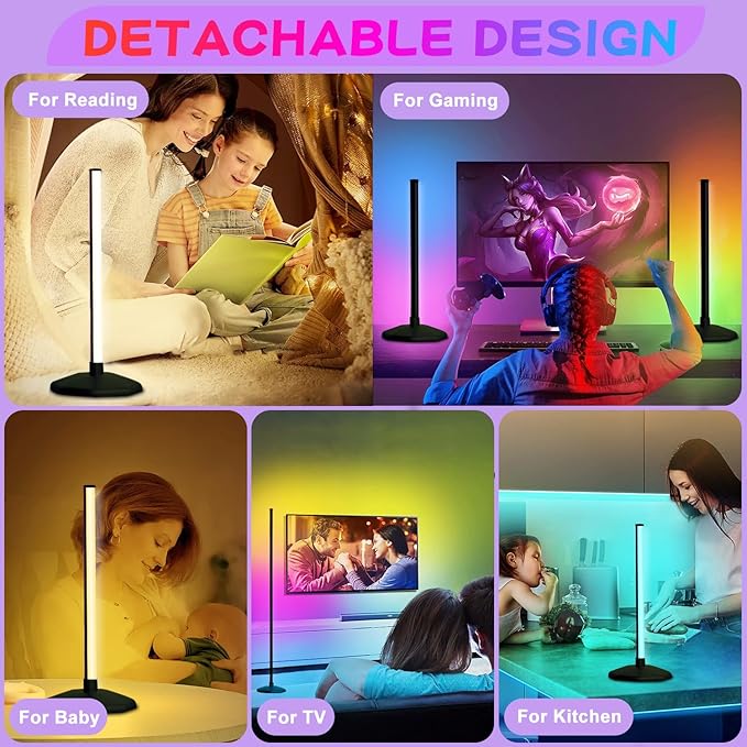 Corner Floor Lamp, Smart RGB LED Corner Lamp with Spotlight,16 Million Colors Changing LED Floor Lamp with App and Remote Control,Music Sync & Timer Mood Lighting for Living Room - LeafyLoom