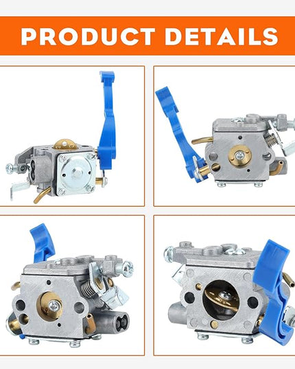 Hipa 125B Carburetor for Husq 125B 125BVX 125BX Jonsered B2126 BV2126 Leaf Blower Replace 545081811 590460102 C1Q-W37 Blower Carburetor Tune Up Kit Parts with 545112101 Filter - LeafyLoom