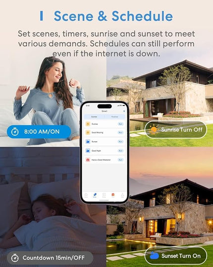 Meross Smart Light Switch Supports Apple Homekit, Siri, Alexa, Google Assistant & SmartThings, 2.4Ghz WiFi Light Switch, Neutral Wire Required, Single Pole, Remote Control Schedule, 2 Pack meross