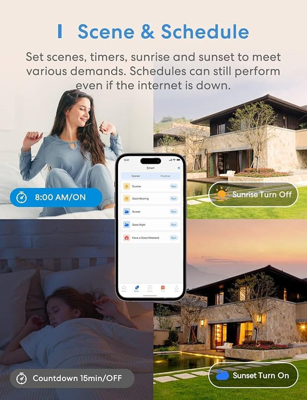 Meross Smart Light Switch Supports Apple Homekit, Siri, Alexa, Google Assistant & SmartThings, 2.4Ghz WiFi Light Switch, Neutral Wire Required, Single Pole, Remote Control Schedule, 2 Pack meross