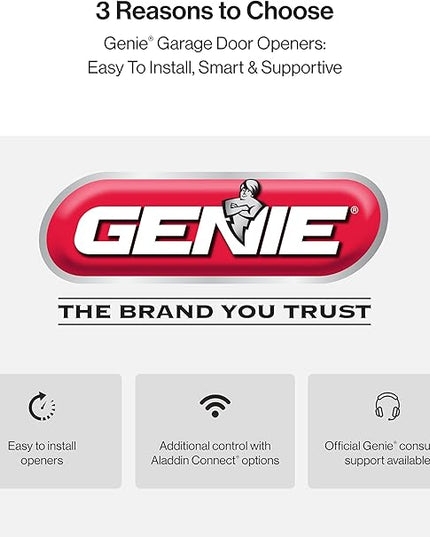 Genie QuietLift Connect – WiFi Smart Garage Door Opener with Added Wireless Keypad, ¾ HPC Smart Belt Drive – Compatible with Alexa and Google Assistant, Model 3053-TKV GENIE