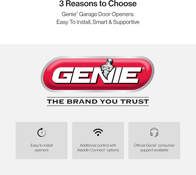 Genie QuietLift Connect – WiFi Smart Garage Door Opener with Added Wireless Keypad, ¾ HPC Smart Belt Drive – Compatible with Alexa and Google Assistant, Model 3053-TKV GENIE