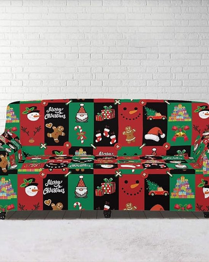 FKELYI Cute Christmas Furniture Protector Easy Going Stretch Sofa Slipcover Non-Slip Sofa Couch Cover Washable Sofa Slipcovers L FKELYI