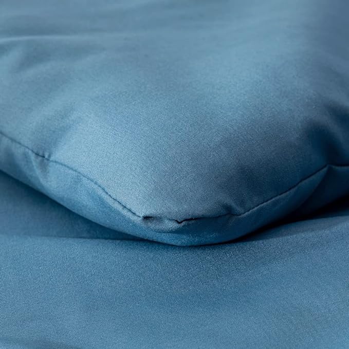 Lake Blue Comforter Set Twin Solid Blue Bedding Quilt Set Boys Bright Blue Blanket Set for Kids Teens Adult Lightweight Breathable Durable Royal Blue Comforter Set Women Bed Comforter Set - LeafyLoom