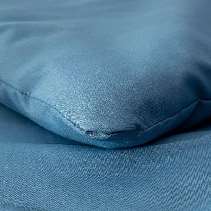 Lake Blue Comforter Set King Solid Blue Bedding Quilt Set Men Bright Blue Blanket Set Adult Lightweight Breathable Durable Royal Blue Comforter Set Women Bed Comforter Set Breathable Bedding - LeafyLoom
