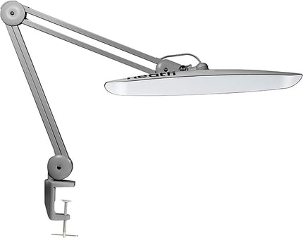 Neatfi XL 2,200 Lumens LED Task Lamp, 24W Super Bright Desk Lamp, 117 Pcs SMD LED, 4 Level Brightness, Dimmable, Task LED Light for Home, Office, Workbench (Non-CCT, Silver) - LeafyLoom