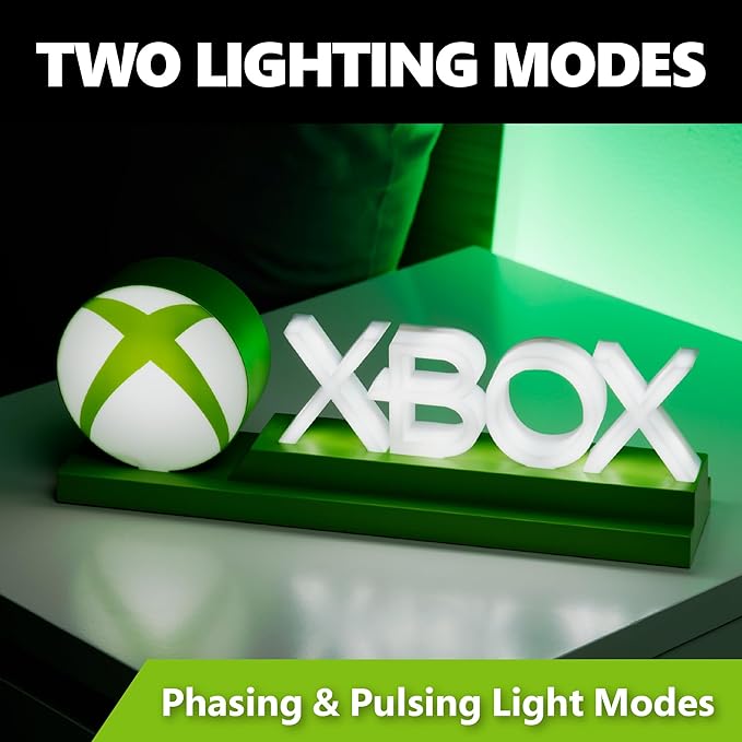 Paladone Green Xbox Icons Light, Dynamic Phasing and Pulsing Light Modes, Officially Licensed Gaming Setup Accessories, 11.8" - LeafyLoom
