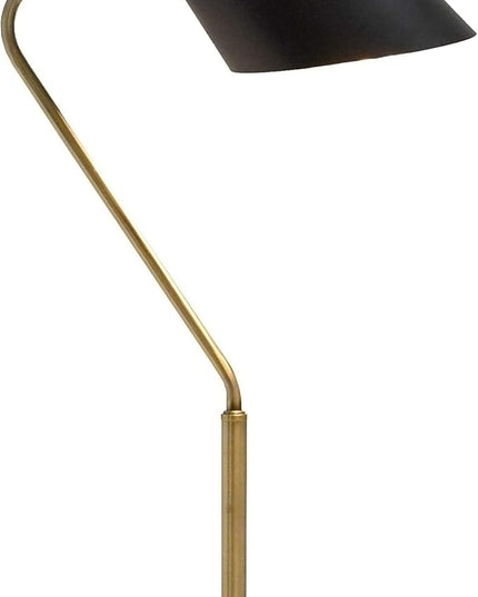Elegant Designs LD1058-ABS Antique Brass and Marble Base Arched Desk Lamp - LeafyLoom