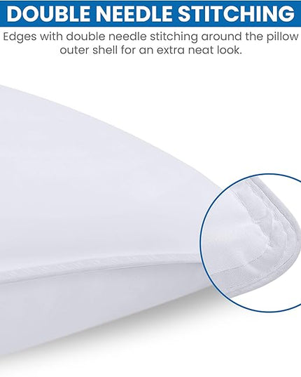Utopia Bedding Bed Pillows for Sleeping (White), King Size, Set of 6, Hotel Pillows, Cooling Pillows for Side, Back or Stomach Sleepers - LeafyLoom