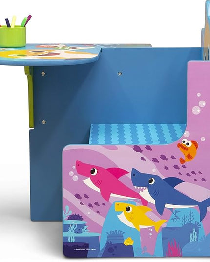 Baby Shark Chair Desk with Storage Bin - Ideal for Arts & Crafts, Snack Time, Homeschooling, Homework & More by Delta Children - LeafyLoom