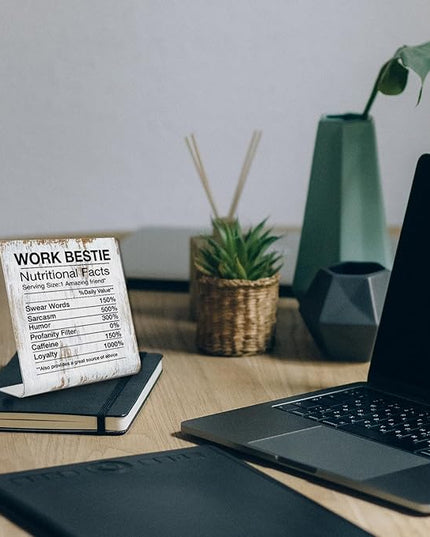Work Bestie Gifts Funny Coworker Leaving Gifts Sarcastic Farewell Gifts for Coworkers Going Away Gift for Coworker Woman Good Luck Gifts for Coworkers Leaving Colleague Farewell Signs Gift LD6 - LeafyLoom