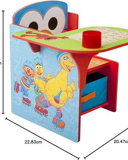Delta Children Chair Desk With Storage Bin, Sesame Street - LeafyLoom