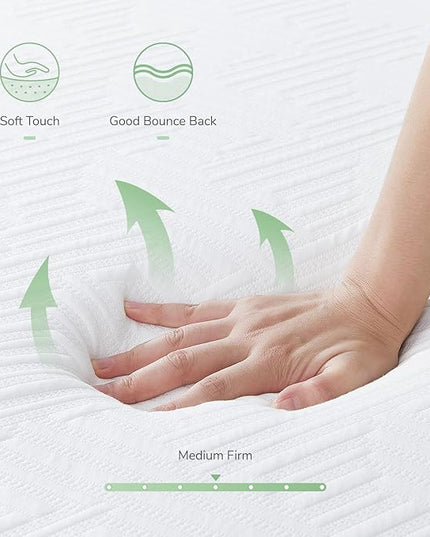 Novilla Queen Mattress,10 Inch Gel Memory Foam Mattress for Suppotive &Pressure Relieving, Medium Firm Feel Mattress in a Box,Bliss - LeafyLoom