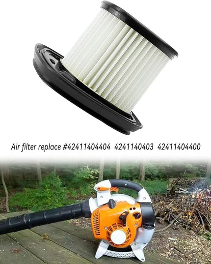Filter Fits for Stihl BG56 BG66 BG86 BG86C Blower Replace 4241 140 4404, 4241 140 4403, 42411404400 with Spark Plug Fuel Filter, Black - LeafyLoom