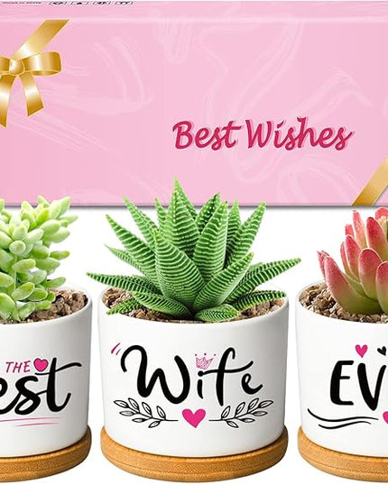 for Wife, Mothers Day Wife Gifts from Husband or Kids, Romantic Wife Gifts Birthday Gifts for Wife, Anniversary Wife Gifts Pretty Best Wife Ever Gifts - LeafyLoom
