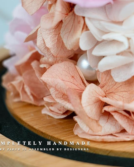 Preserved Fresh Flower Lamp, Room Sleep Lamp with Warm Light, True Immortal Flower Lamp, Decoration for Cabinet, DIY Handmade Flower Unique for Your Partner, Pink - LeafyLoom