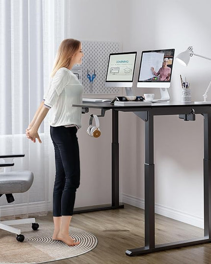 Dripex Standing Desk, 63"/ 71" L Shaped Desk Adjustable Height, Electric Corner Stand Up Desk Large Home Office Desk Computer Workstation, Dual Motor Sit Stand Desk 4 Legs, Super Stable - LeafyLoom