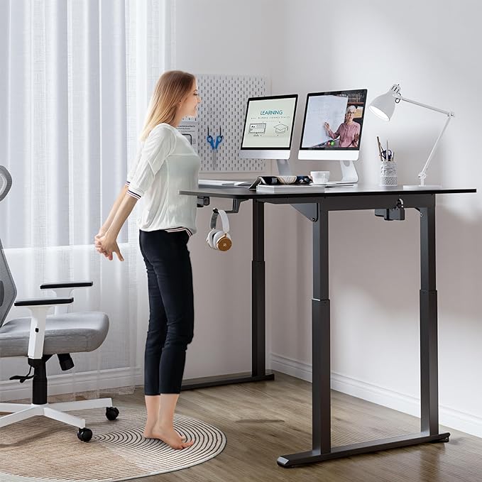 Dripex Standing Desk, 63"/ 71" L Shaped Desk Adjustable Height, Electric Corner Stand Up Desk Large Home Office Desk Computer Workstation, Dual Motor Sit Stand Desk 4 Legs, Super Stable - LeafyLoom